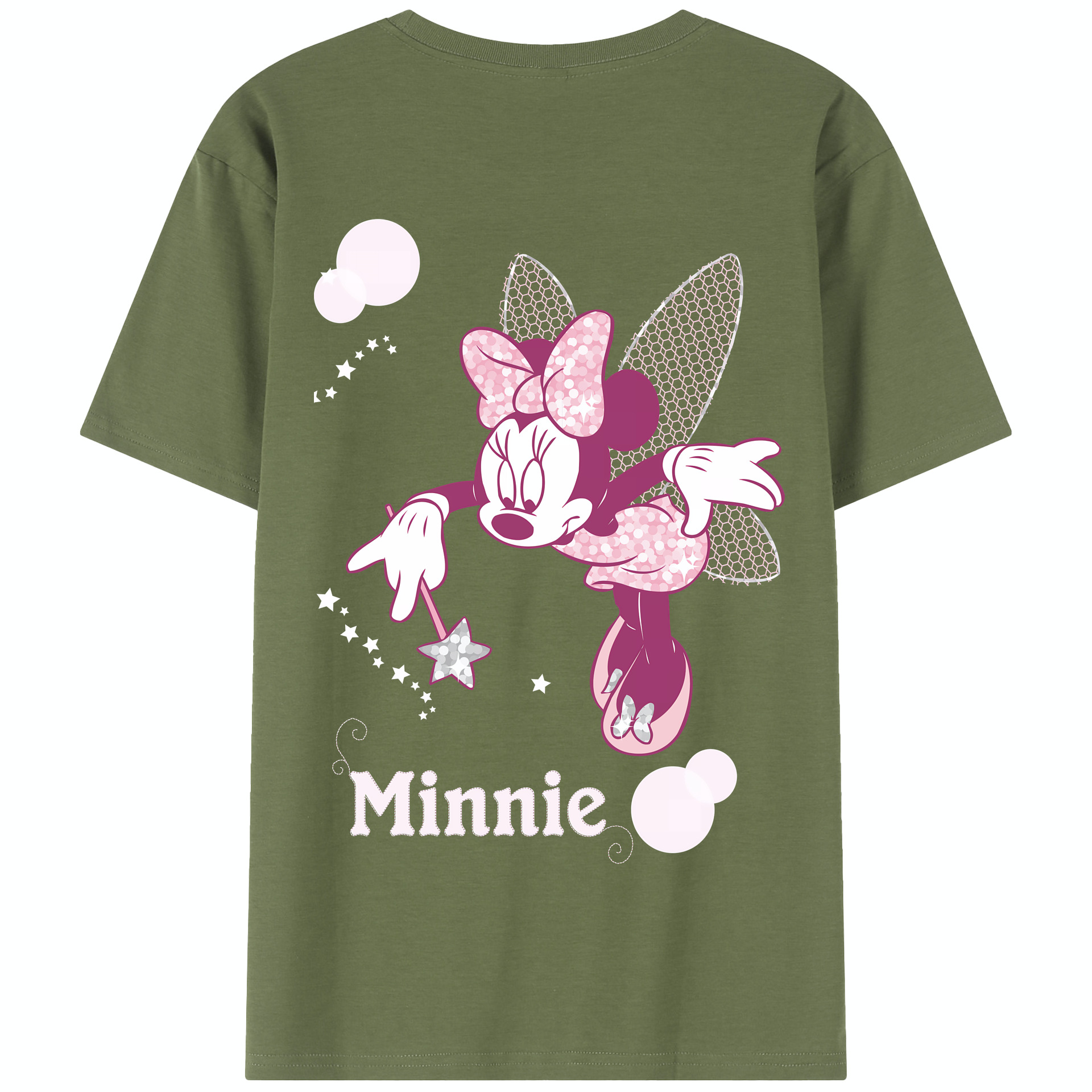 （画像用） ミッキーマウス Mickey Mouse 綿100％半袖Tシャツ（背面プリント）